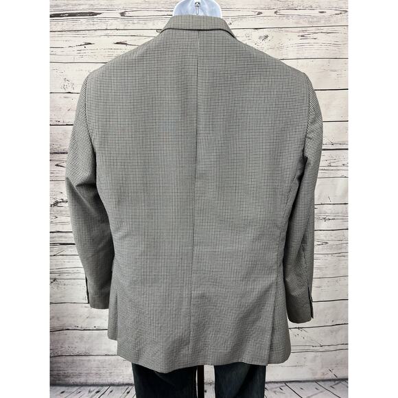 Tommy Hilfiger 2 Button Blazer Men’s 44L Jacket Sport Coat Blue Check Polyester - Picture 4 of 12